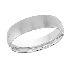 10K White Gold 6 mm Men's Wedding Band
