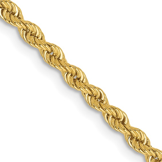 14k 18" 2.5 mm Rope Chain