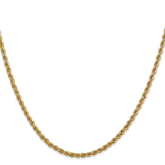 14k 18" 2.5 mm Rope Chain