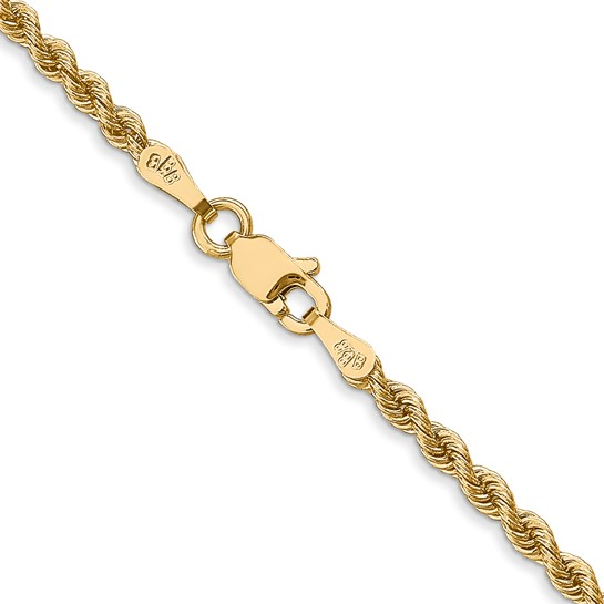 14k 18" 2.5 mm Rope Chain