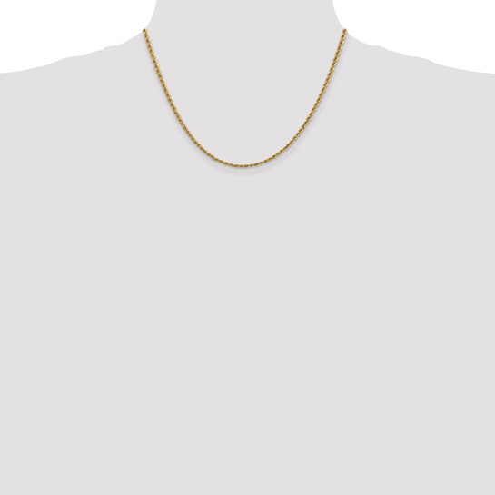 14k 18" 2.5 mm Rope Chain