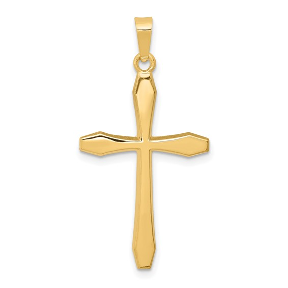 14K Polished Cross Pendant