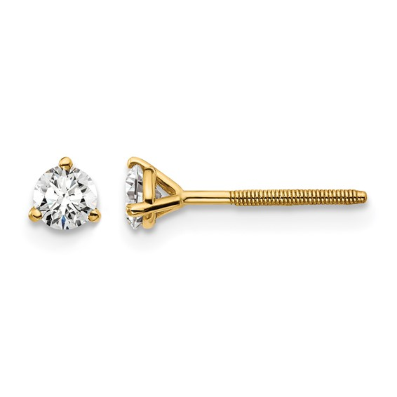 14K Yellow Gold 0.33ctw Lab Grown Diamond Stud Earrings