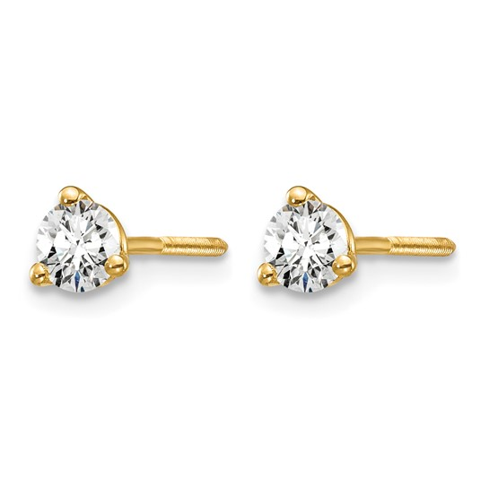 14K Yellow Gold 0.33ctw Lab Grown Diamond Stud Earrings
