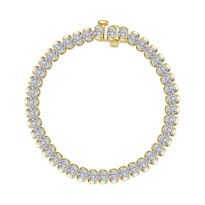 Aria Half-Bezel CZ Tennis Bracelet