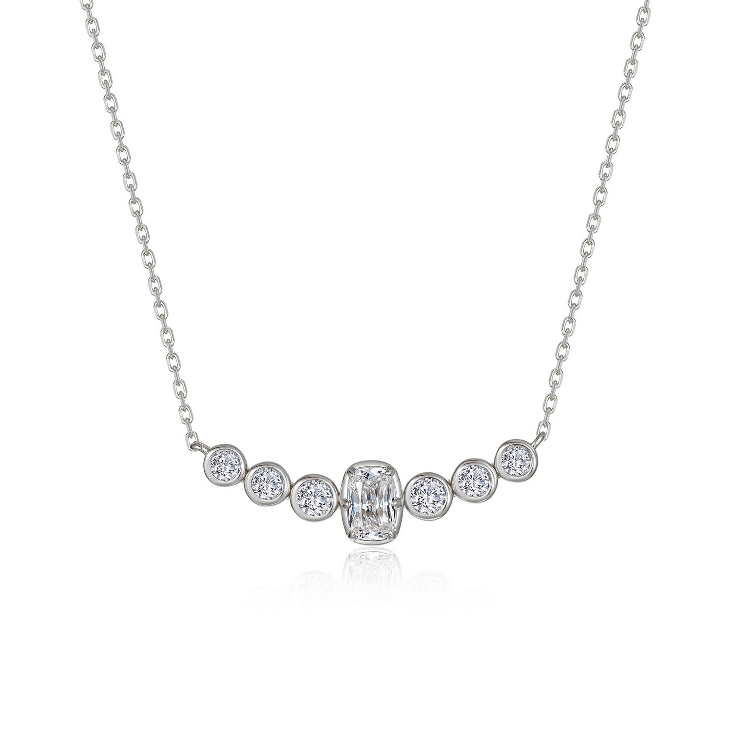 Cushion of Joy Necklace - Silver