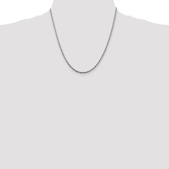 Sterling Silver Diamond-Cut Rope Chain