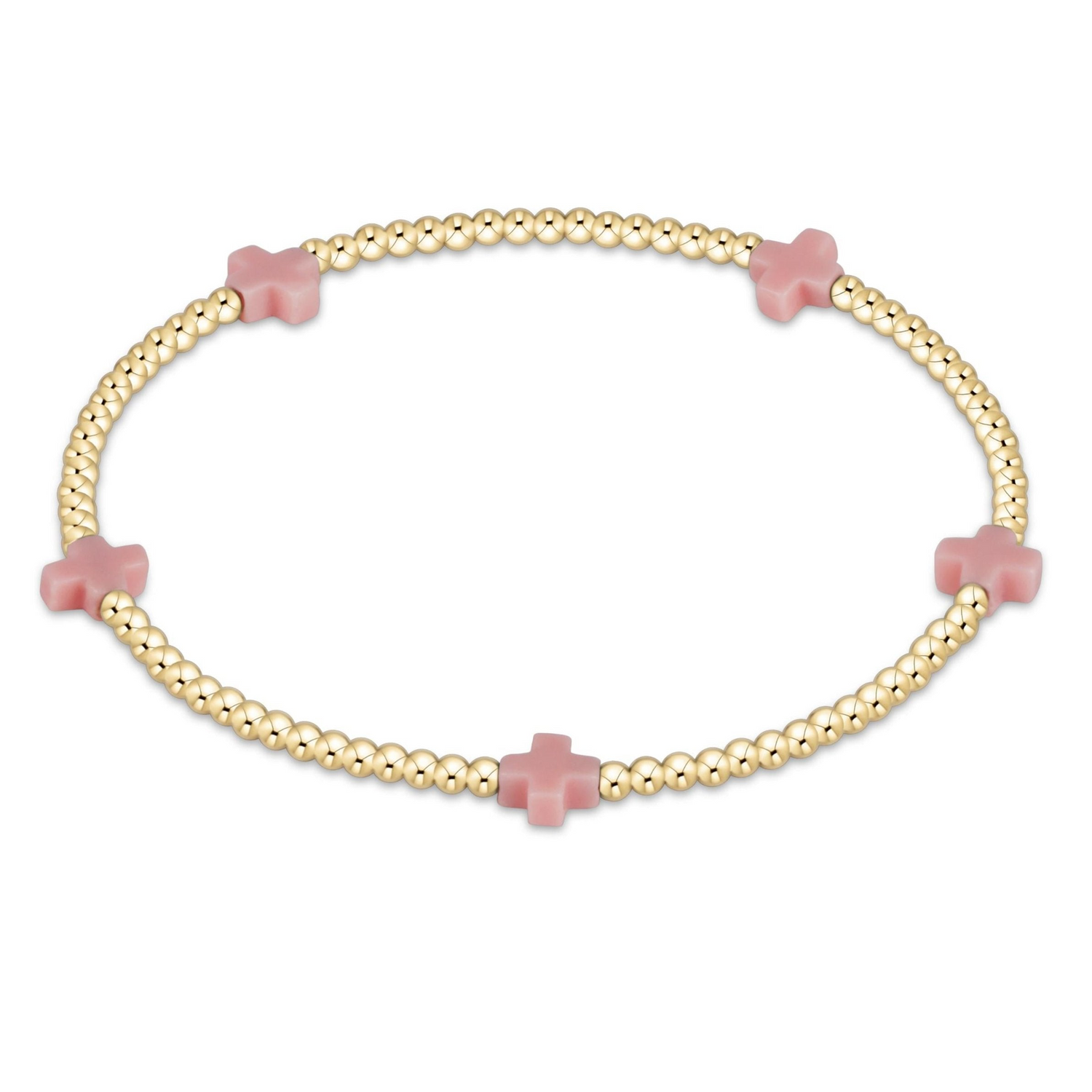 EGirl Enewton Designs Classic Gold Bead and Cross Bracelet