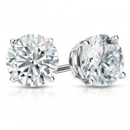 14K White Gold 1.38ct Diamond Stud Earrings