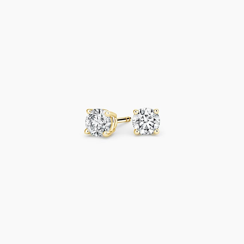 14K Yellow Gold 1.20ctw Lab-Grown Diamond Stud Earrings