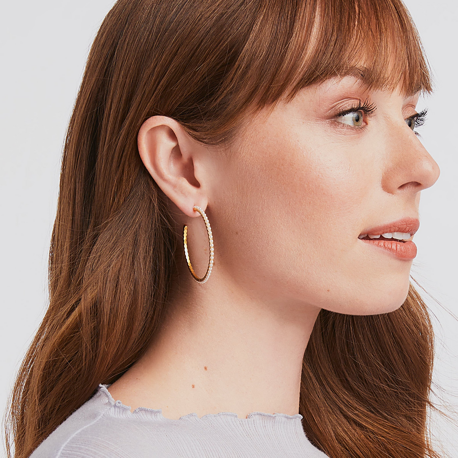 Juliet Hoop - Pearl - Large