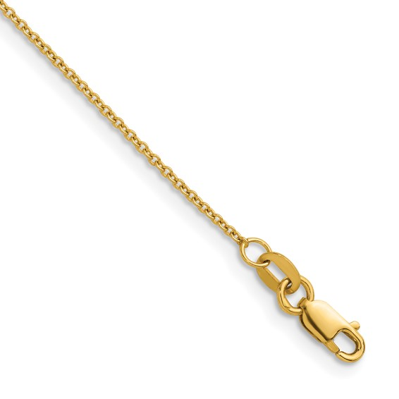 16" 10K Yellow Gold 1.3mm Cable Chain