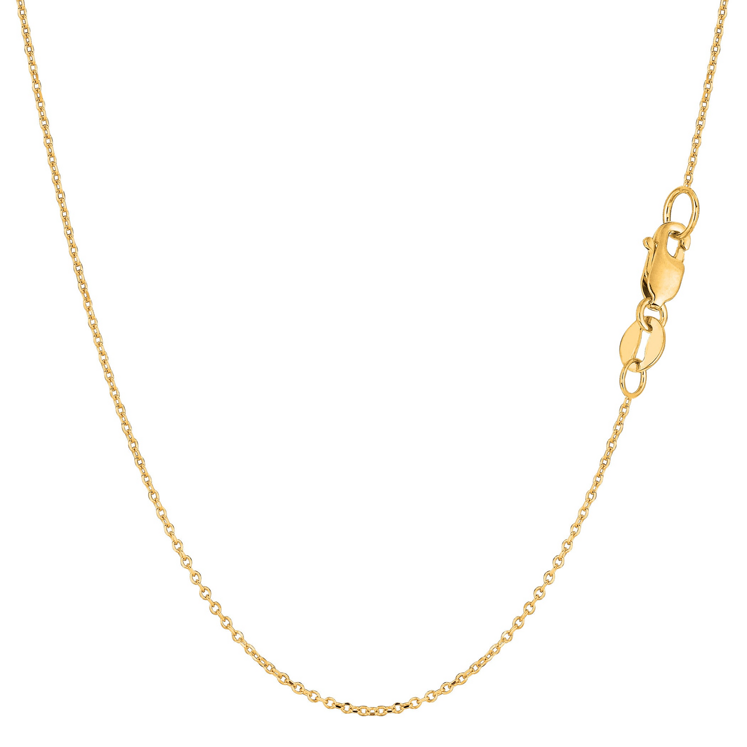 16" 10K Yellow Gold 1mm Cable Chain