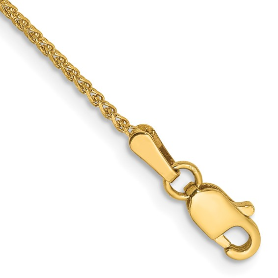 14K Yellow Gold 20" 1.25mm Diamond-Cut Spiga with Lobster Clasp