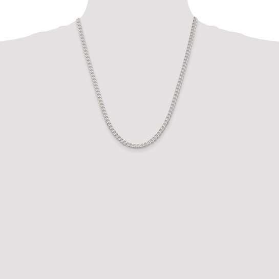 Sterling Silver 4.5mm Curb Chain-22"