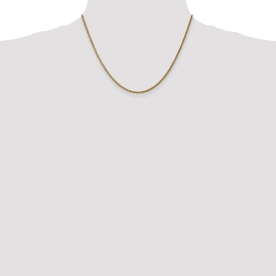 14K Yellow Gold 18 inch 1.05mm Spiga with Spring Ring Clasp Chain