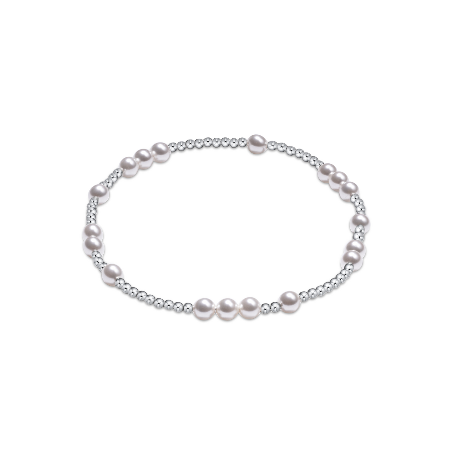 eNewton Designs Hope Unwritten Pearl 4mm Sterling Bracelet