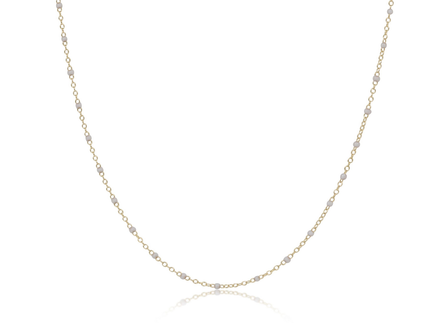 eNewton Designs 17" Choker Simplicity Chain Gold - Pearl 2mm
