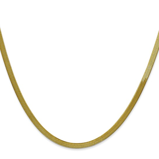 Pre-owned 10K Yellow Gold 4mm Herringbone 24" Chain