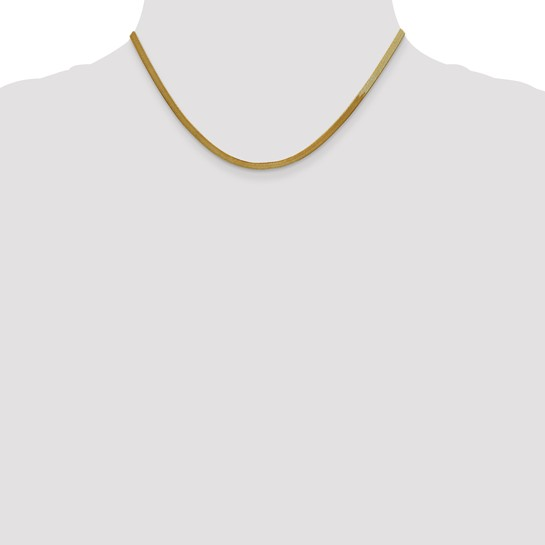 Pre-owned 10K Yellow Gold 4mm Herringbone 24" Chain