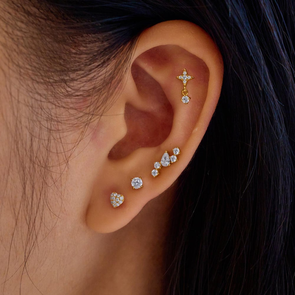 Ear Edit Gold Constellation Barbell Single Earring