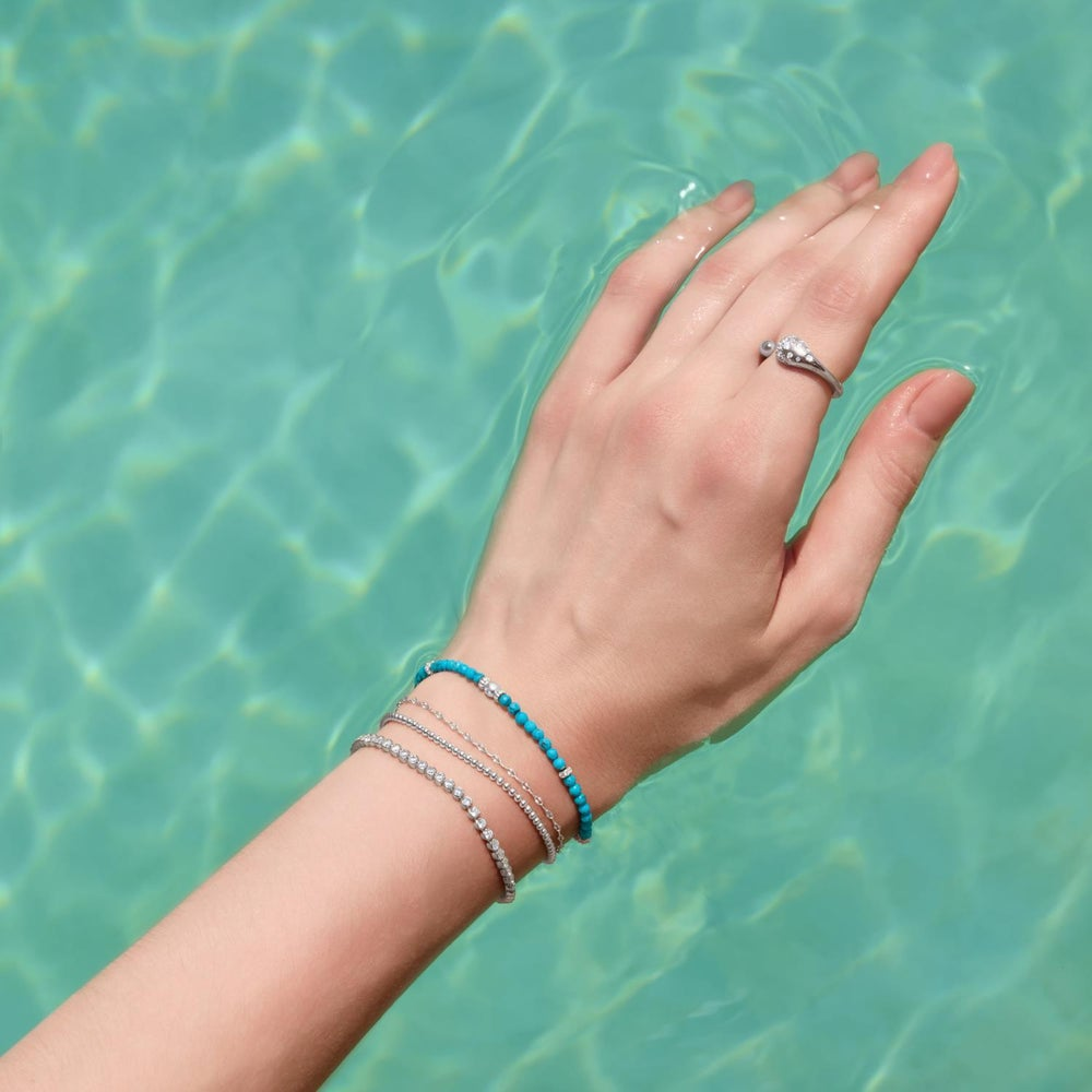 Ripple Joy Silver Textured Chain Bracelet
