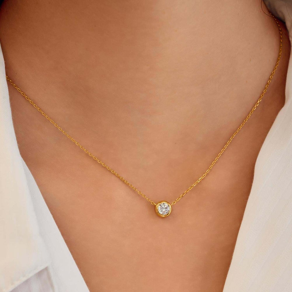 Glimmer Glow Gold Just You Solitaire Necklace
