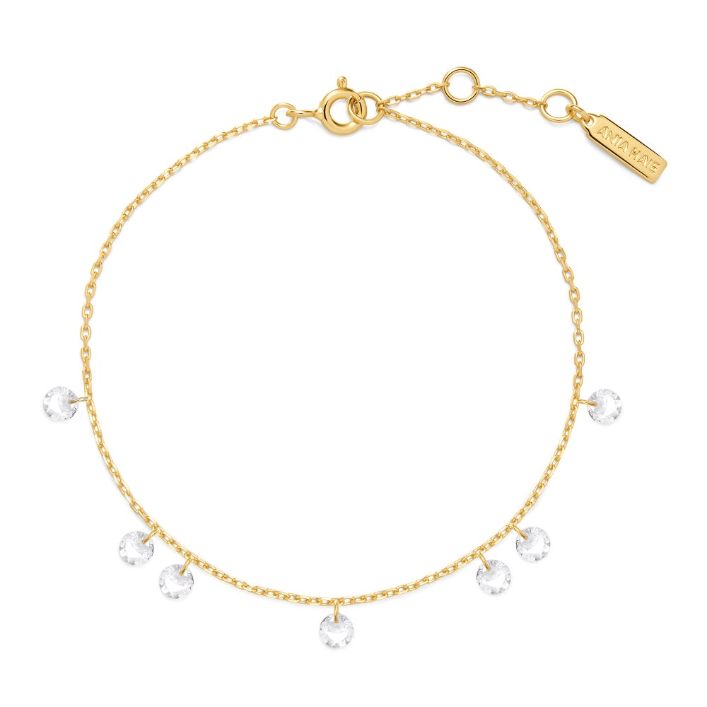 Starlit Drops Gold Droplet Station Bracelet