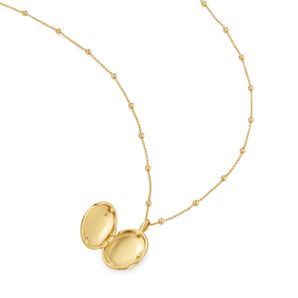 Ripple Joy Gold Butterfly Locket Necklace