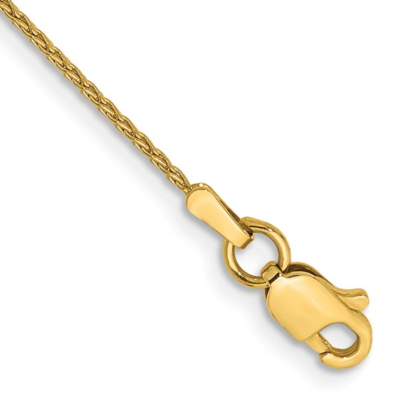 10K Yellow Gold 1mm Parisian Wheat Chain