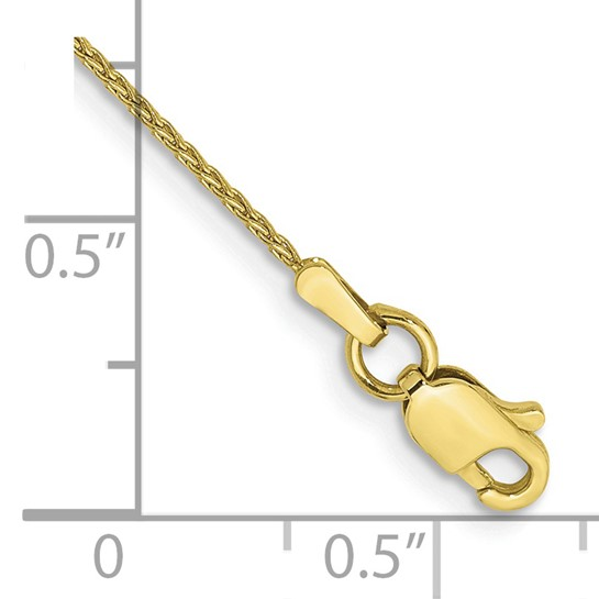 10K Yellow Gold 1mm Parisian Wheat Chain