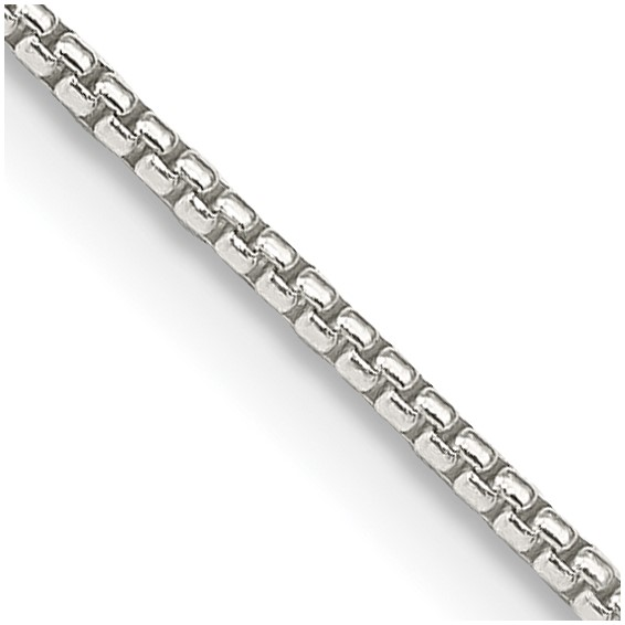 Sterling Silver 1.25mm Round Box Chain with 2 inch extension