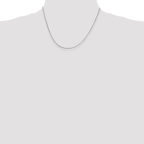 Sterling Silver 1.25mm Round Box Chain with 2 inch extension