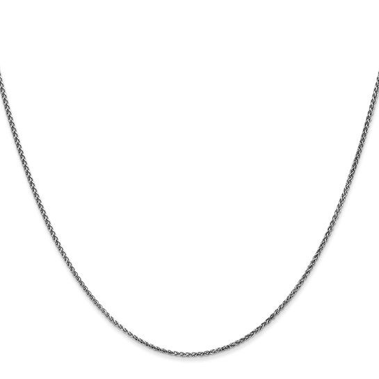 14K White Gold 18" 1.25mm Diamond-cut Spiga with Lobster Clasp Chain