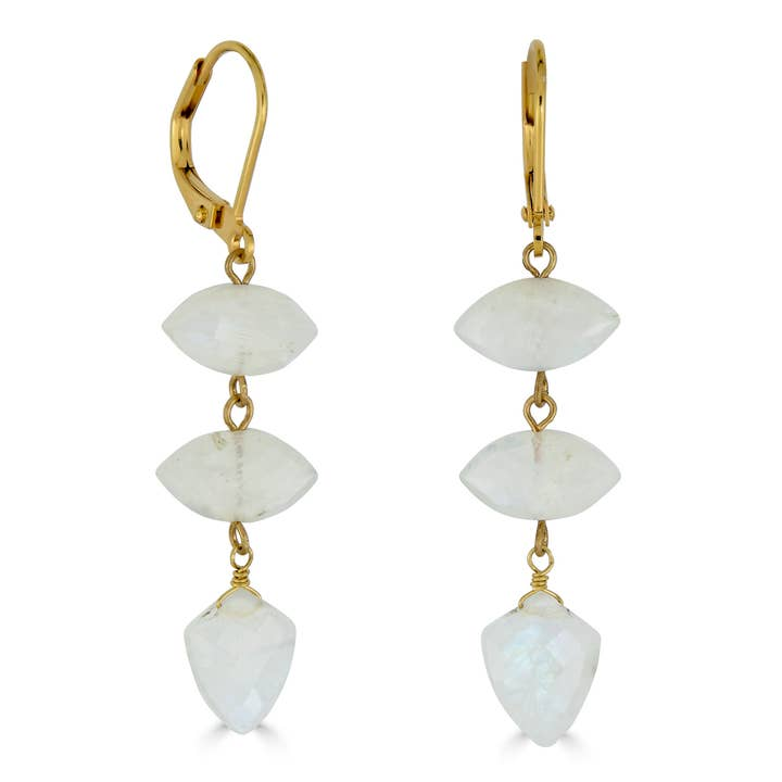 Reinhardt Moonstone Linear Earrings