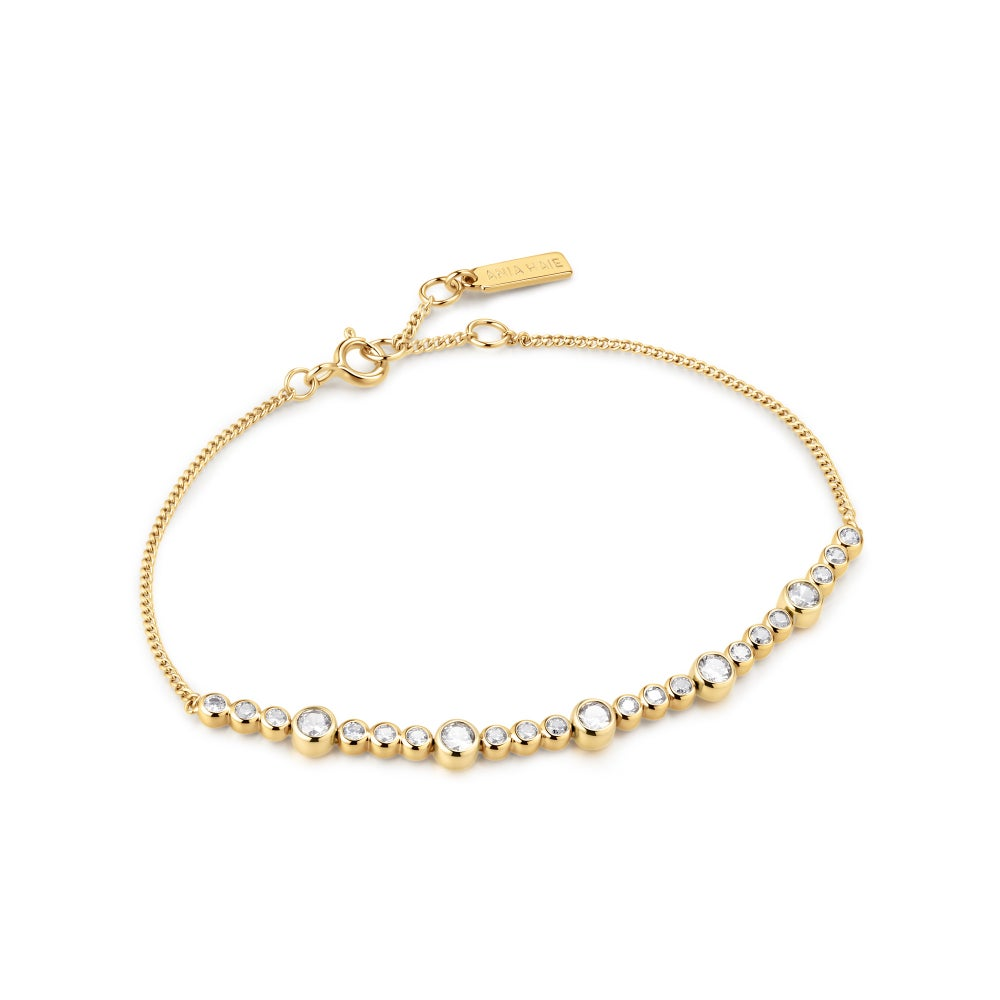 Wanderer Gold Alternating Bezel-Set Bracelet