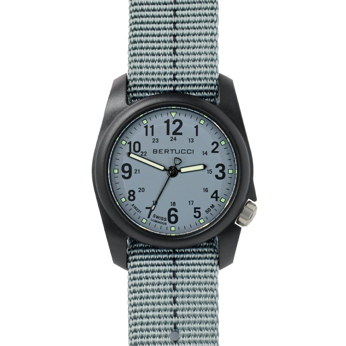 Bertucci DX3 Plus - Vintage Drab with Black Dial and Vintage Drab with Black Dash Line Nylon Band