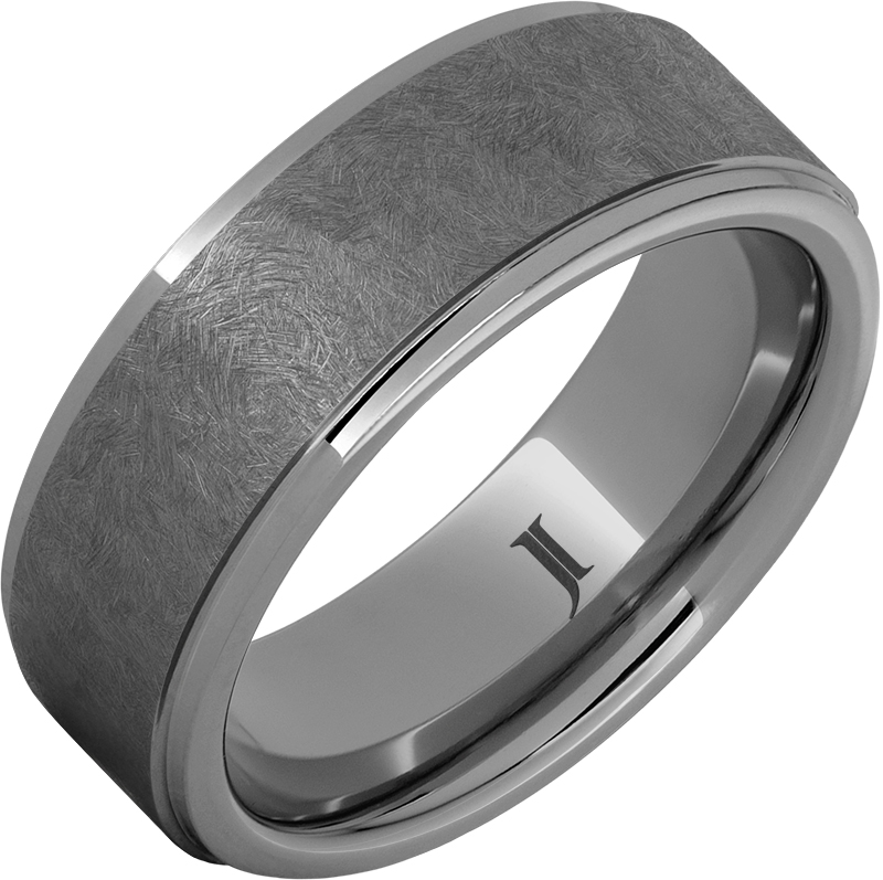 The Sentinel Rugged Tungsten Hand Textured Ring Size 11.5