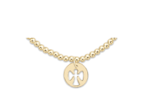 Classic Gold 3mm Bracelet - Guardian Angel Gold Disc