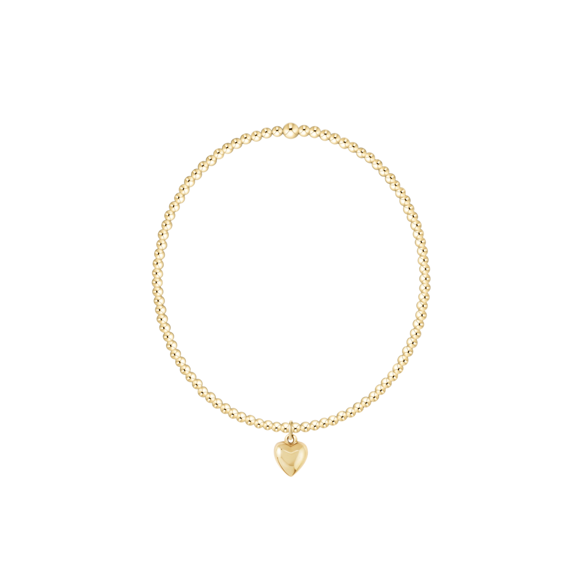 Classic Gold 2mm Bracelet - Love Plush Small Gold Charm
