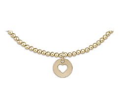 Classic Gold 2mm Bracelet - Love Small Gold Disc