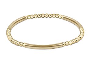 Bliss Bar Pattern Gold 3mm Bracelet