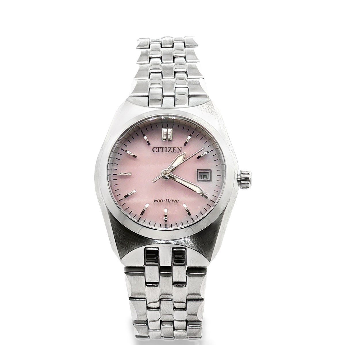 Women's Citizen Eco-Drive Corso Stainless Steel Watch with Pink Dial