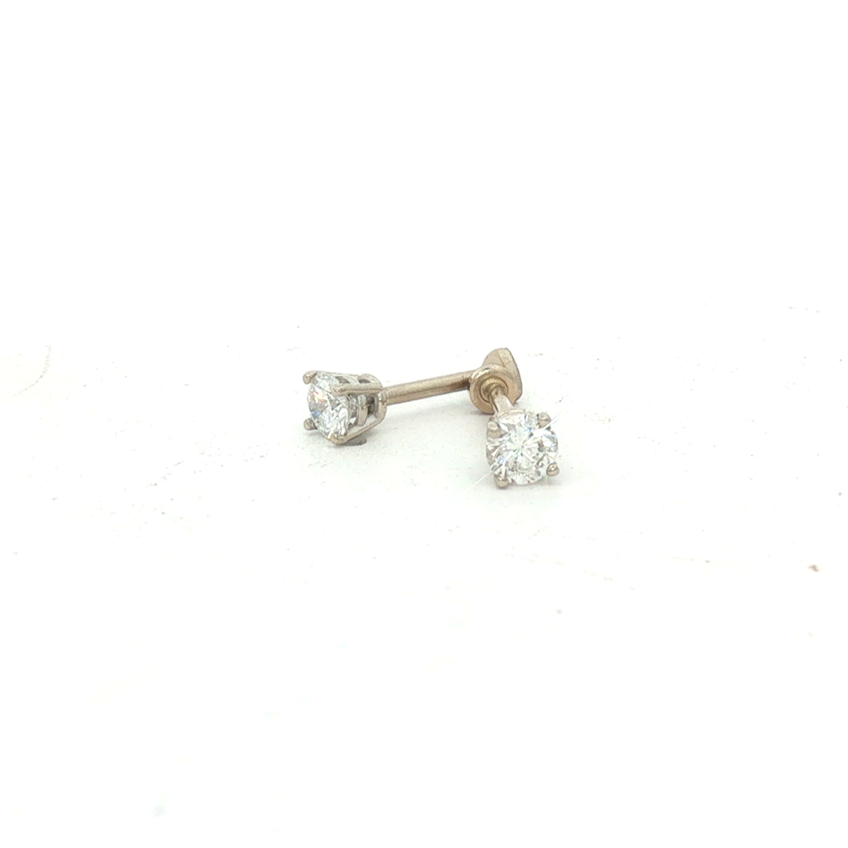14K White Gold Lab Grown 1ctw Diamond Stud Earrings