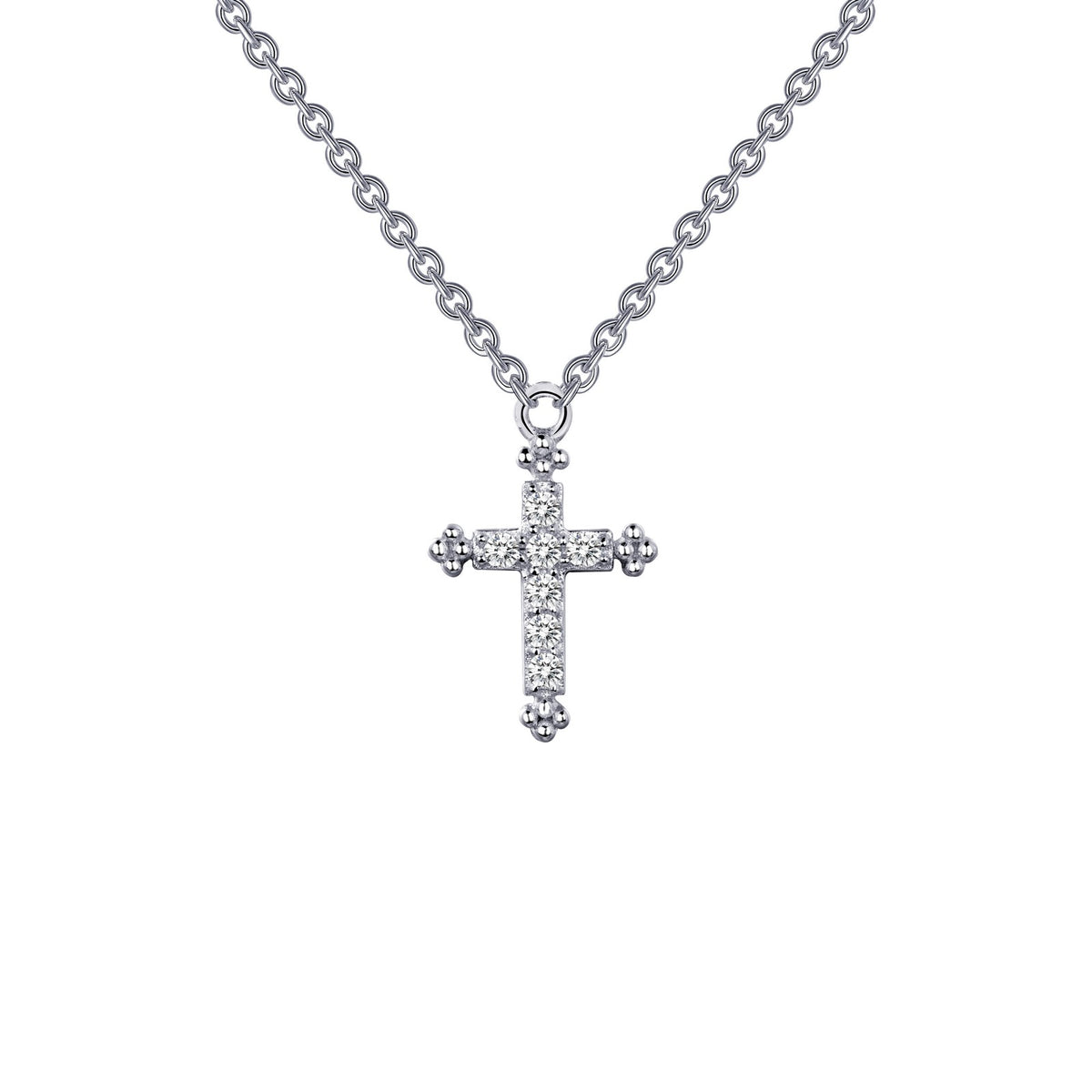 NK CL S.S. PT 0.07CTW 18 SMALL CROSS