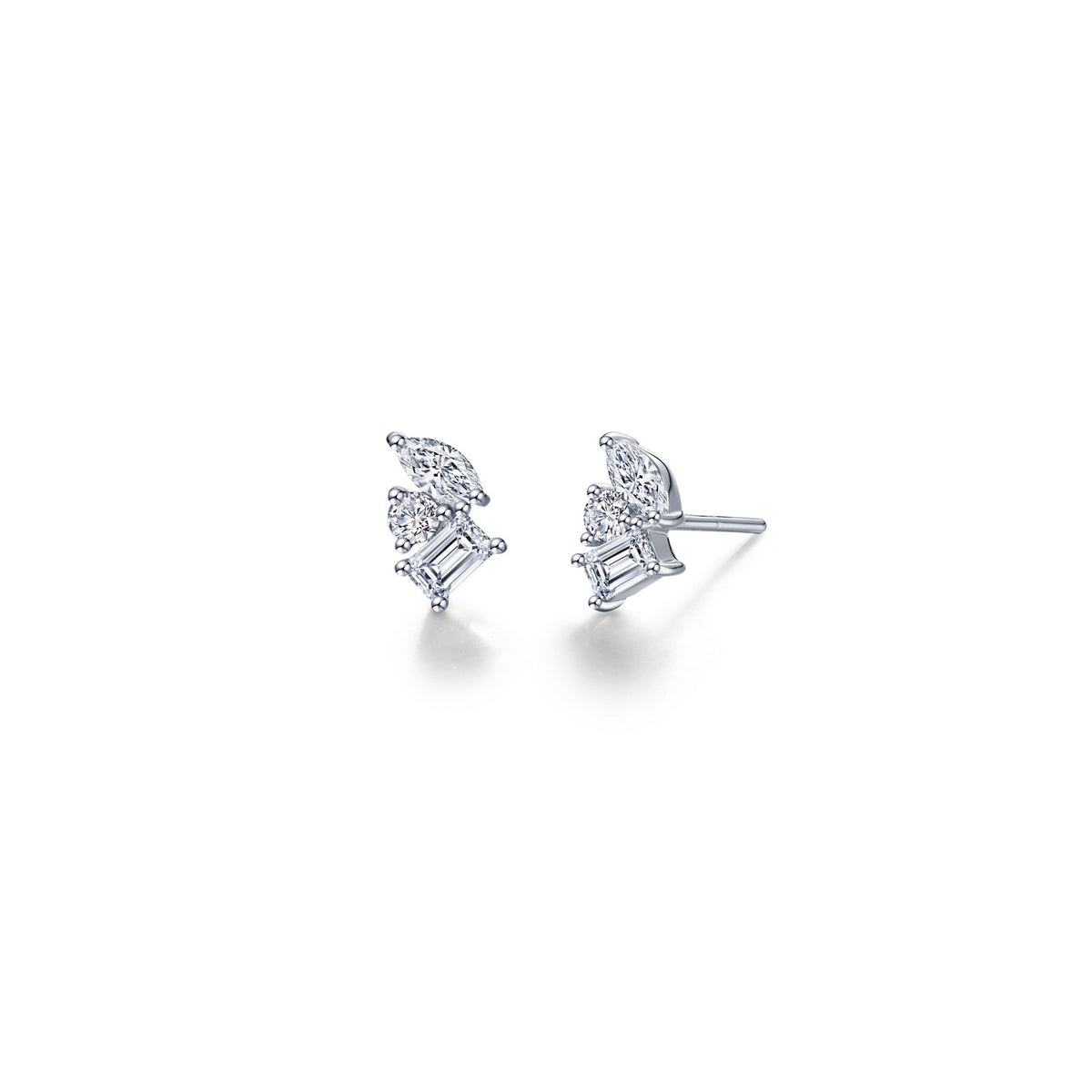 ER CL S.S. PT 0.90 CTW  CLUSTER STUDS (SET: R0564CLP, N0350CLP18)