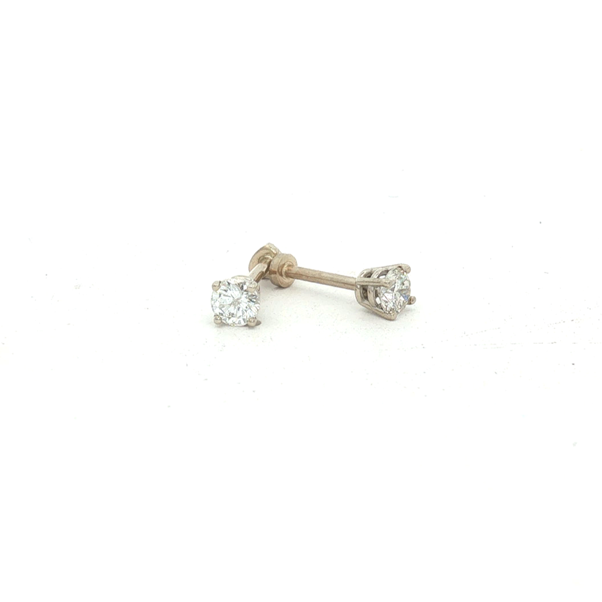 14K White Gold Lab Grown 1ctw Diamond Stud Earrings