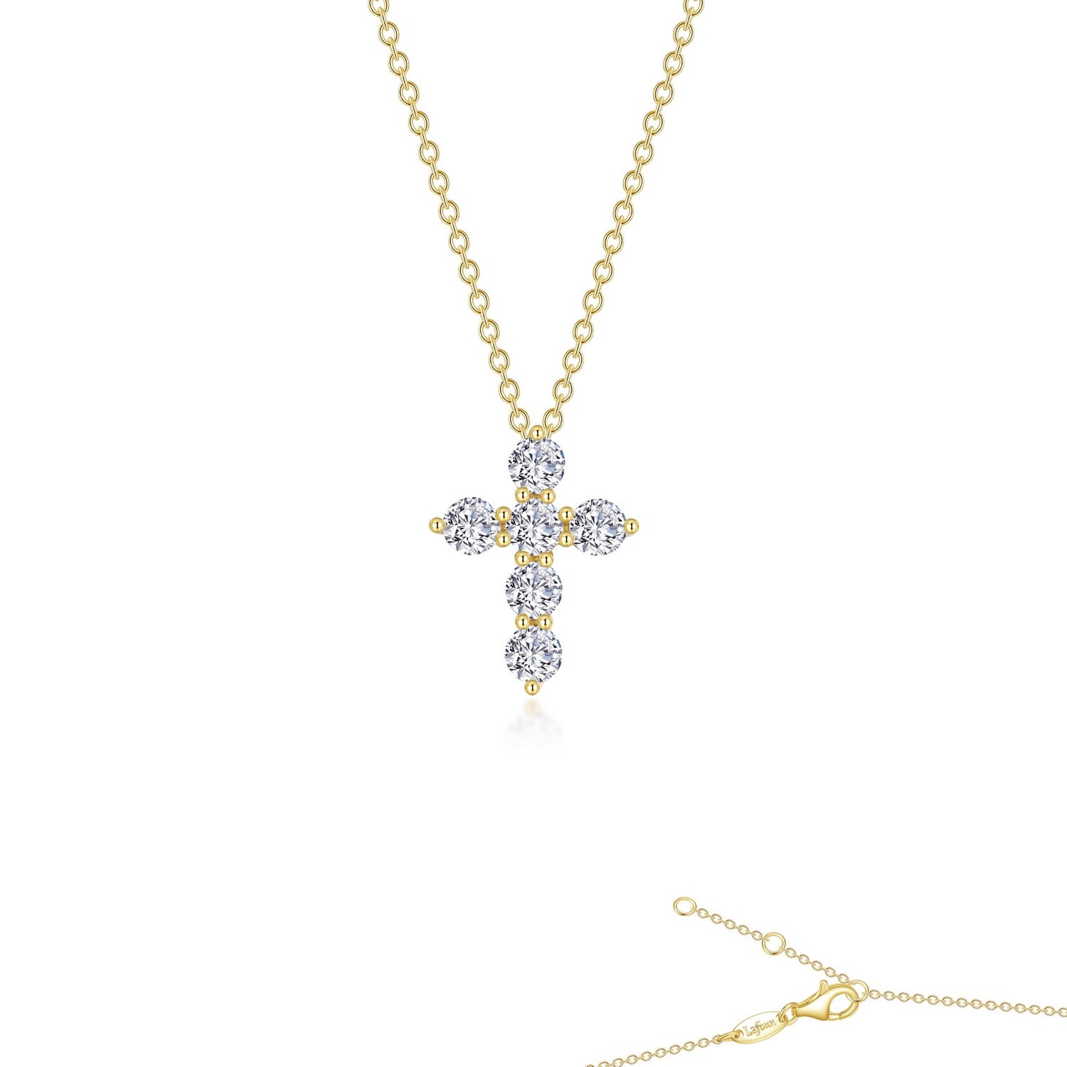 1.02 CTW Cross Pendant 20" Necklace