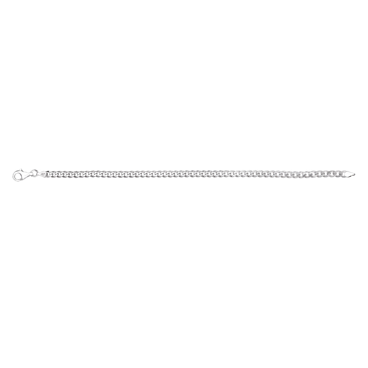 8.5" Sterling Silver 4mm Curb Bracelet