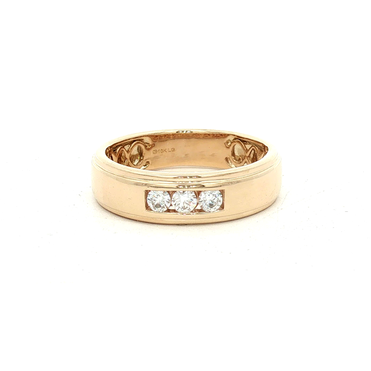 10K Yellow Gold 0.27ctw Lab-Grown Diamond Men's Band